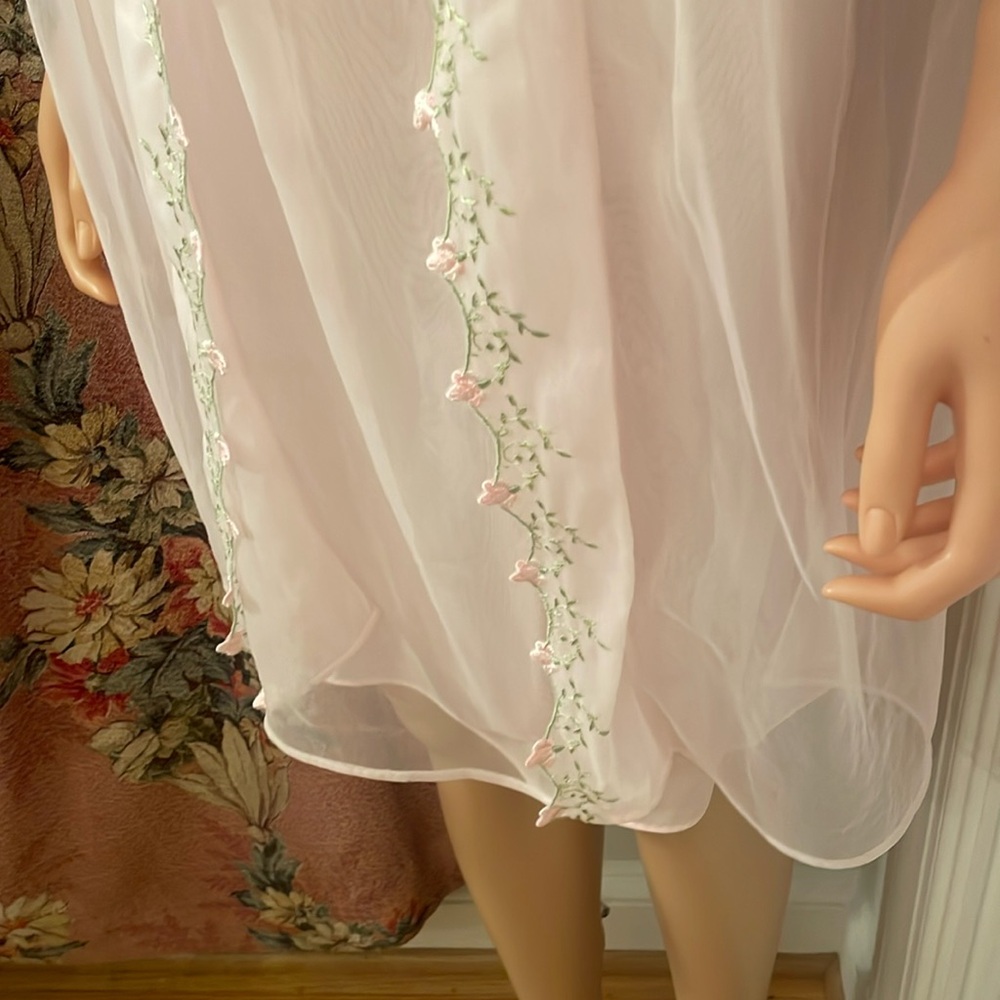 Vintage NIGHTGOWN pale pink tricot by RADCLIFFE size SMALL - Picture 7 of 13